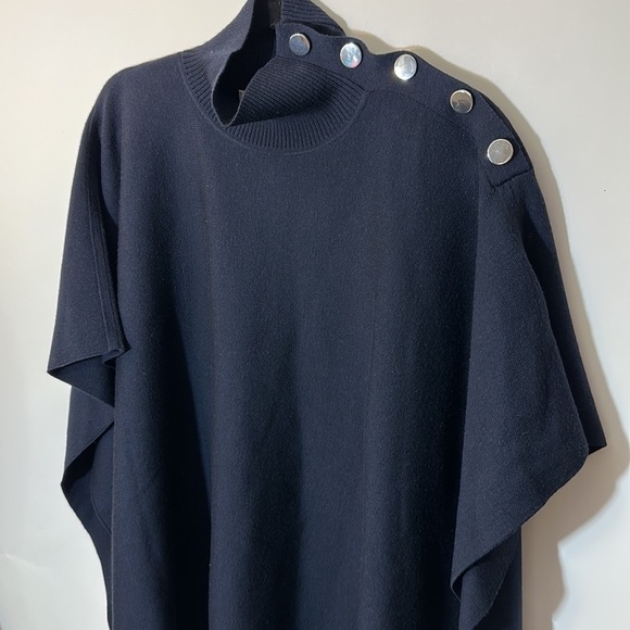 BOSS Landara Poncho Navy - Picture 5 of 15